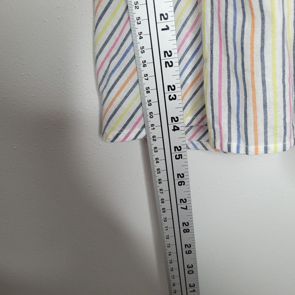 Ella Moss striped multi wear ruffle cute preppy vacation top size medium NWT - Picture 9 of 9
